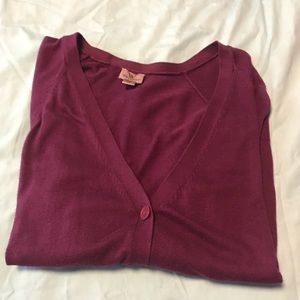 Worthington Purple Cardigan Sweater. XLP